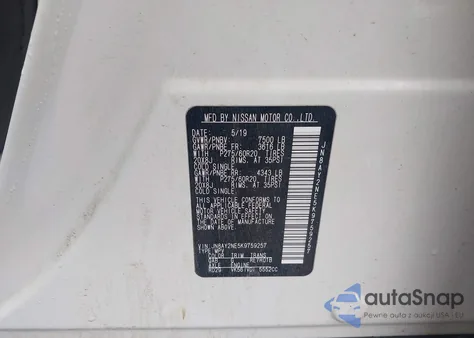 2019 Nissan Armada Platinum from USA, damaged, VIN JN8AY2NE5K9759257